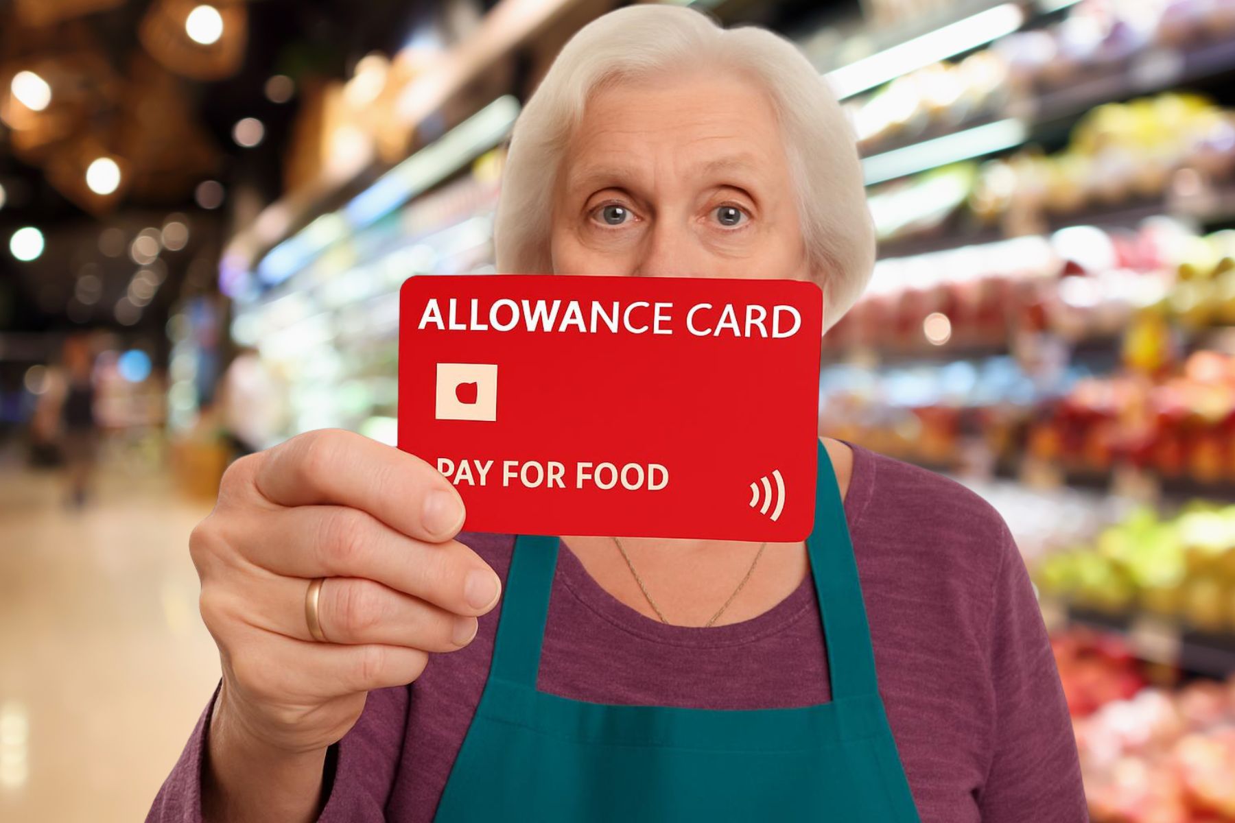 Senior holding allowance card